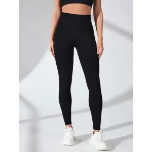 Sleek Black High Waist Workout Leggings