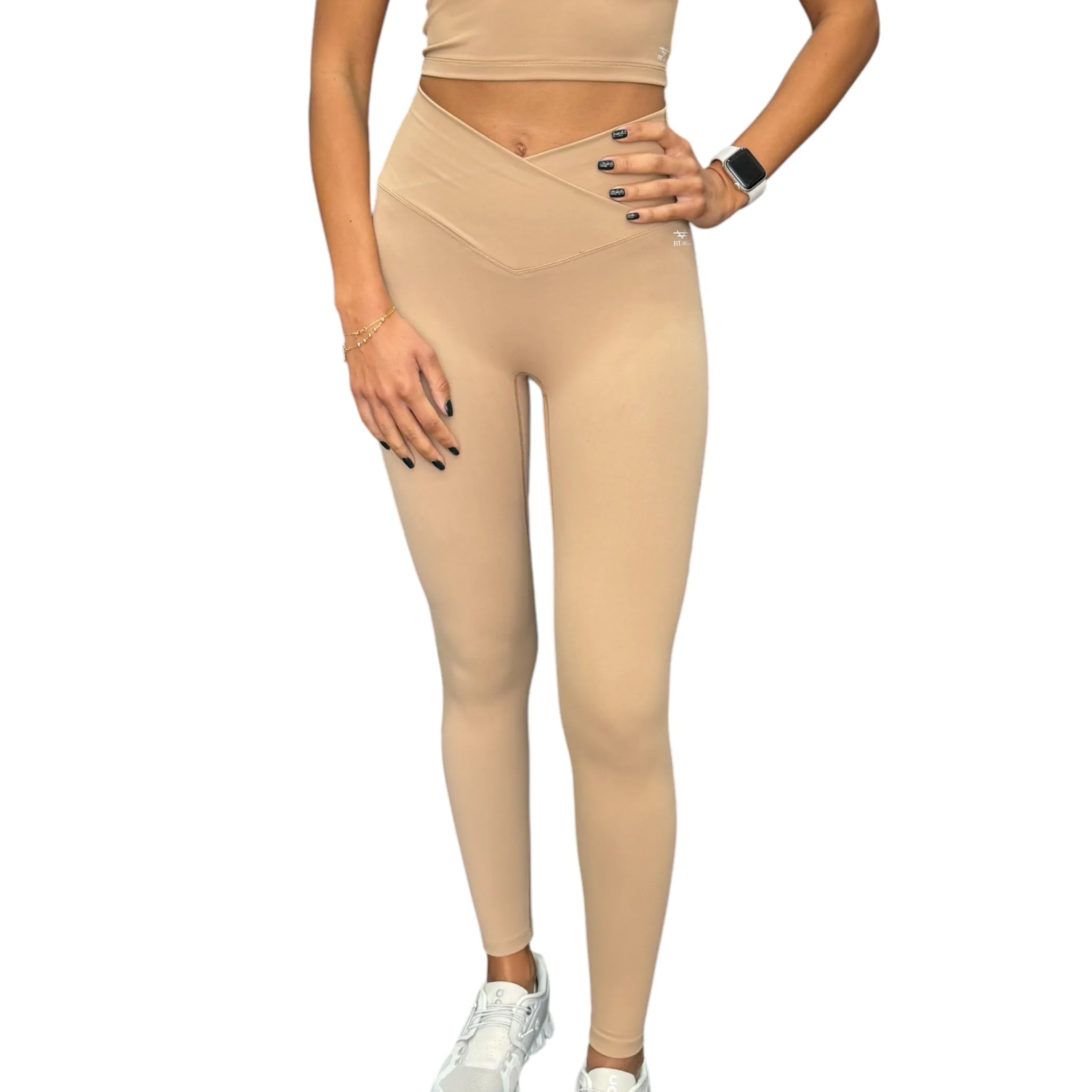 Slightly Thicker V-Leggings - Biscuit