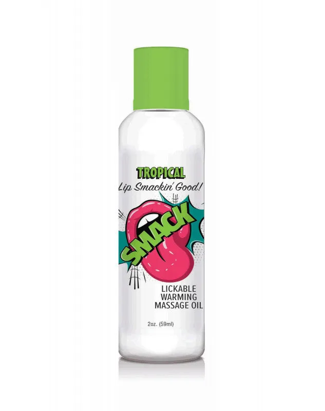 Smack Warming and Lickable Massage Oil - Tropical  2 Oz