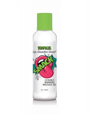 Smack Warming and Lickable Massage Oil - Tropical  2 Oz