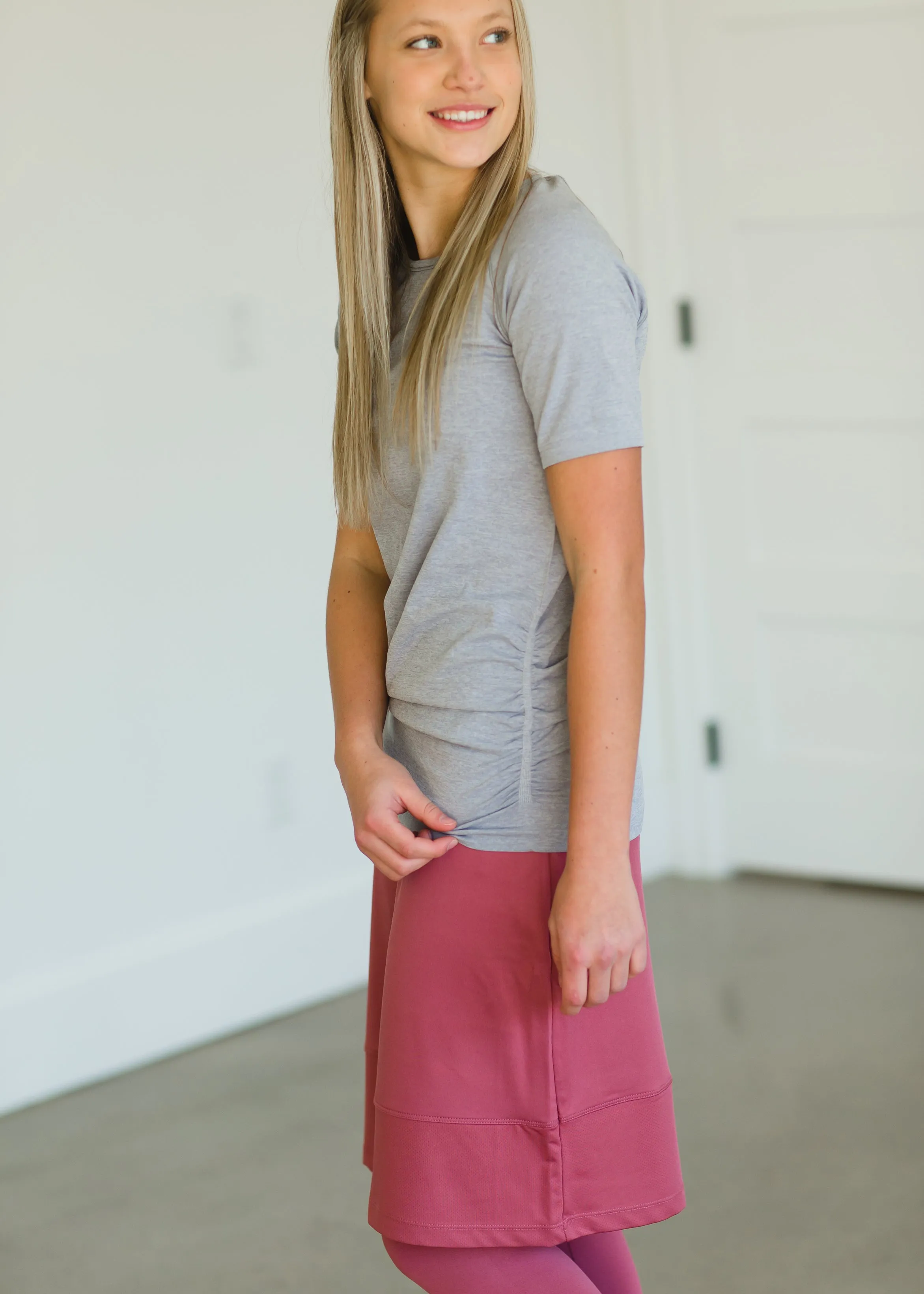 Snoga Rose Mesh Athletic Skirt - FINAL SALE