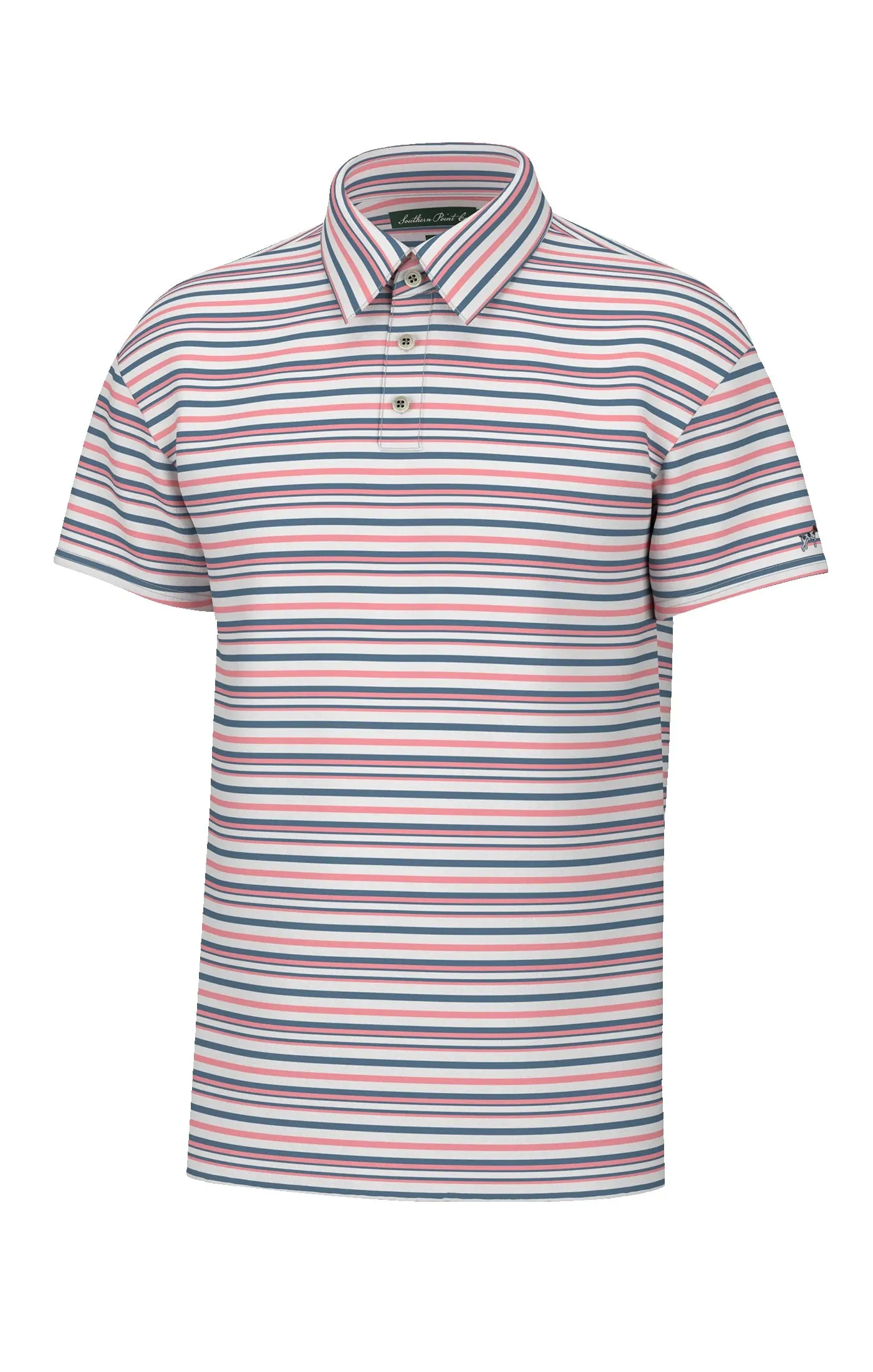 Southern Point Valley Striped Polo Blue