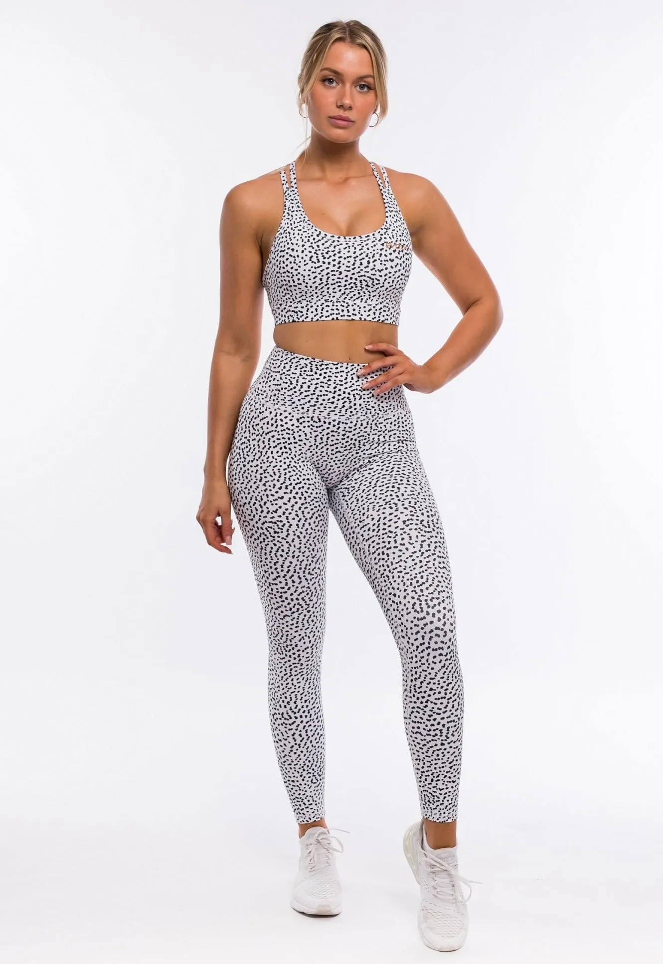 Speckle Leggings - White