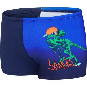 SPEEDO TODDLER BOYS GNARLY DINO AQUASHORT NAVY ROYAL BLUE