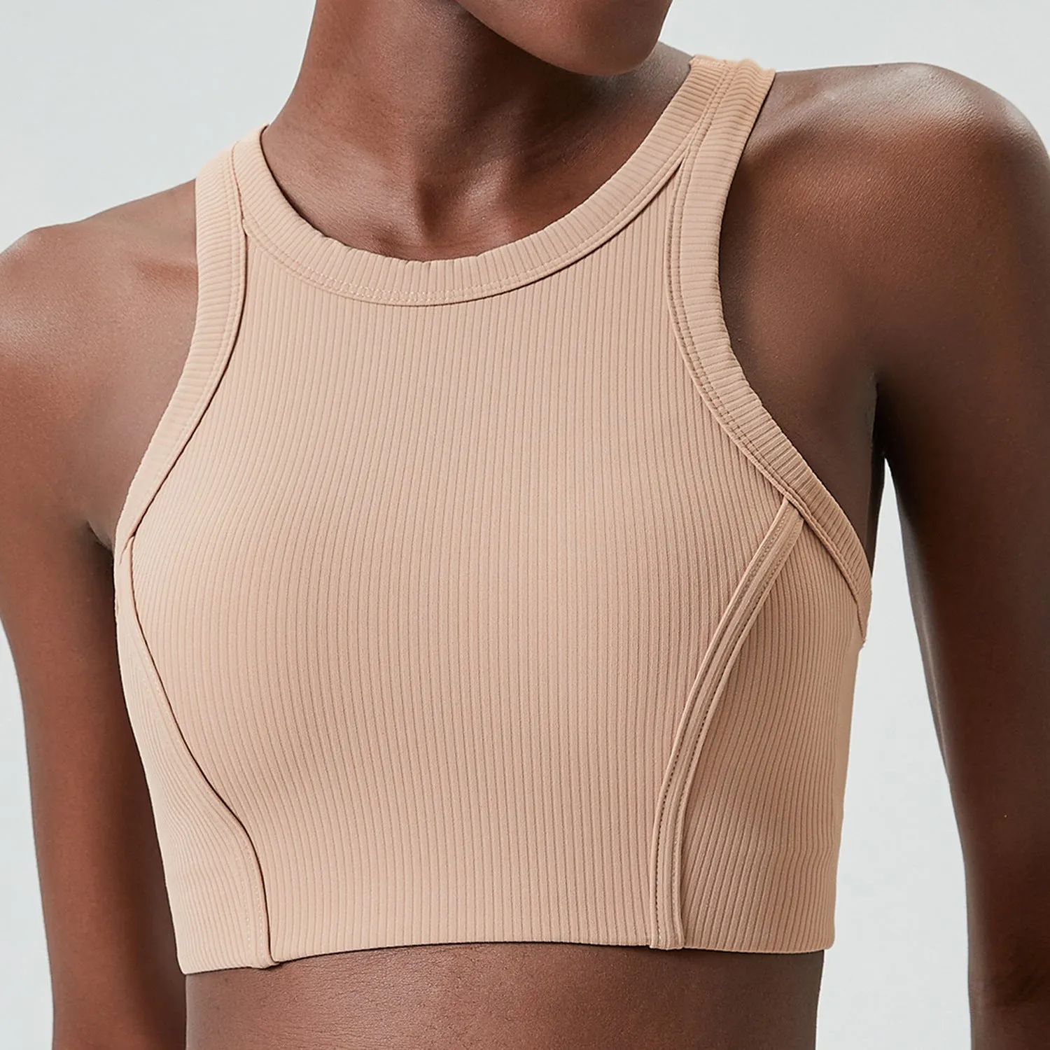 Sports Underwear Long Yoga Vest Breast Holding Fitness Running Bra trendy