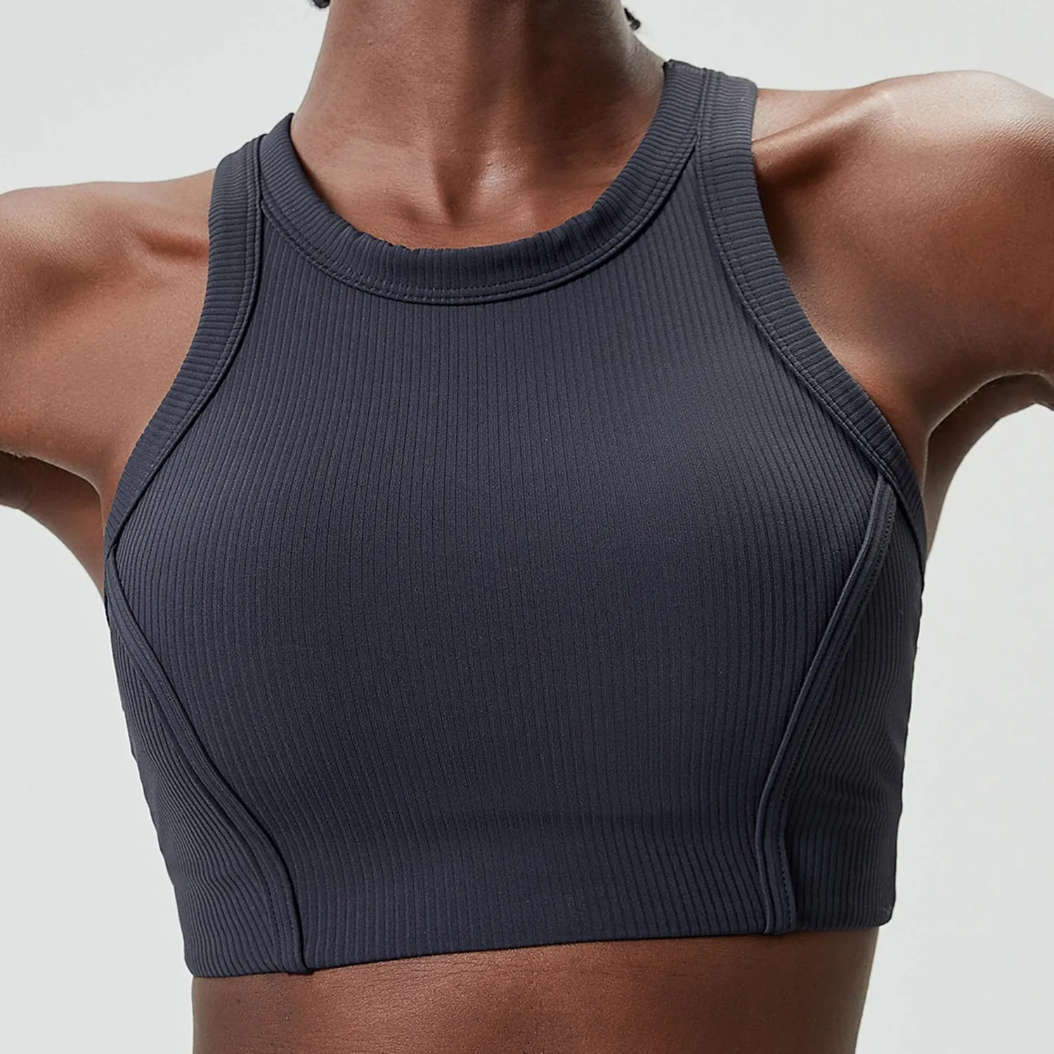 Sports Underwear Long Yoga Vest Breast Holding Fitness Running Bra trendy