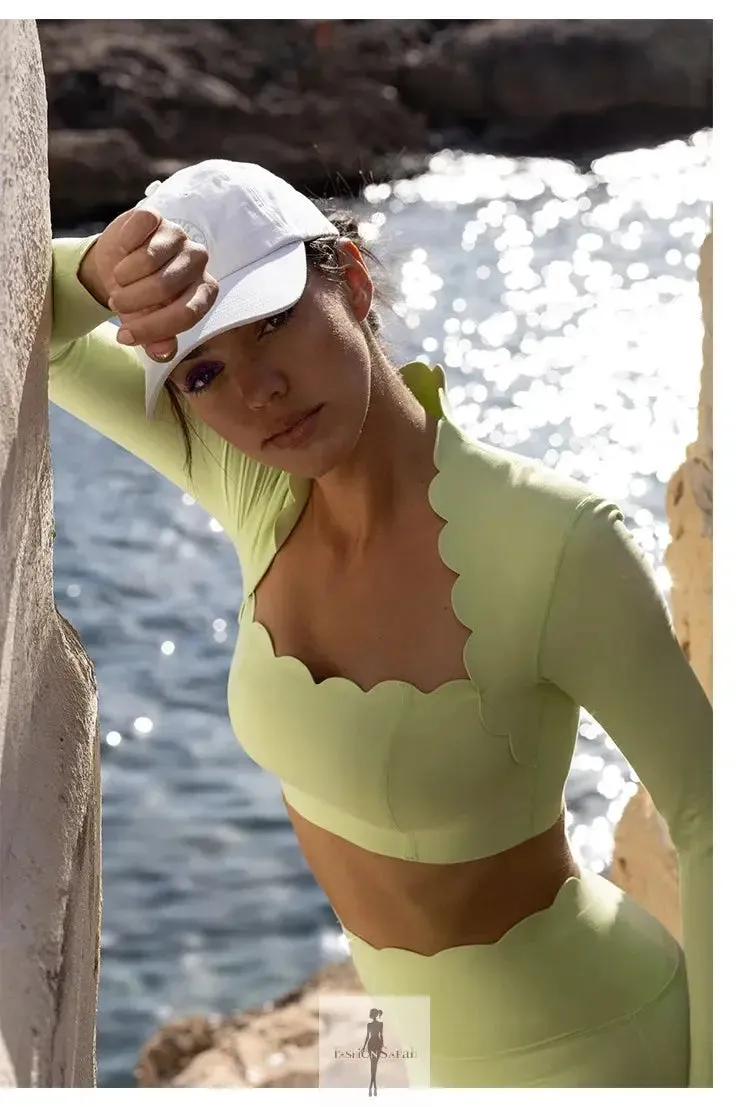 Square Neck Top and High Elastic Leggings