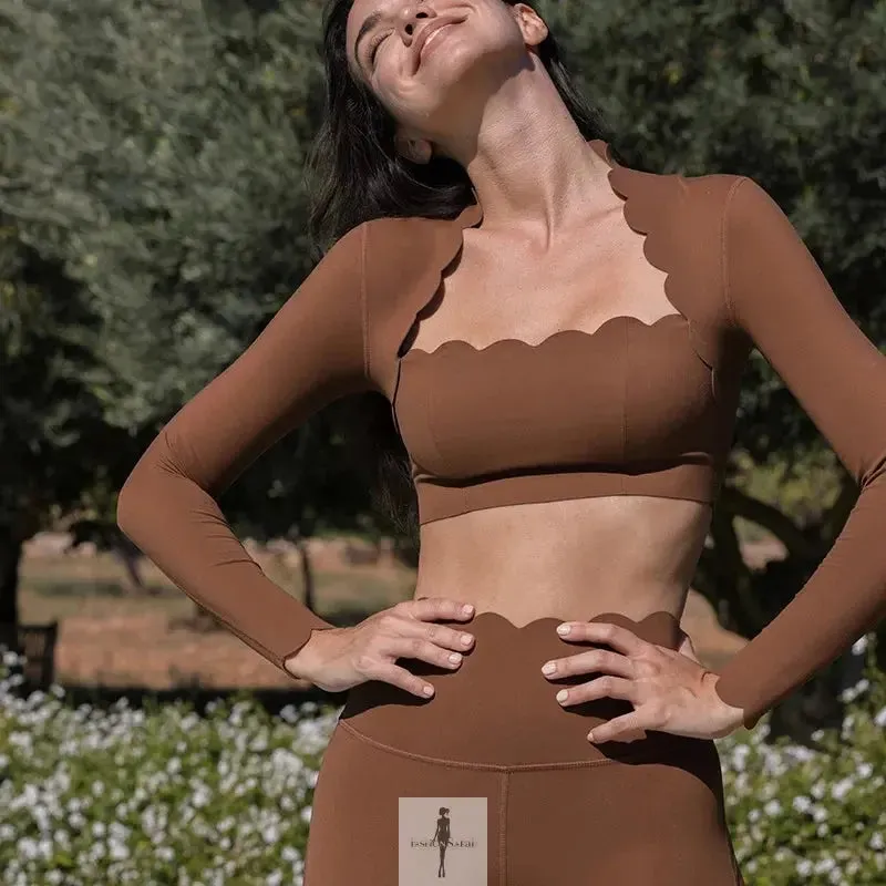 Square Neck Top and High Elastic Leggings