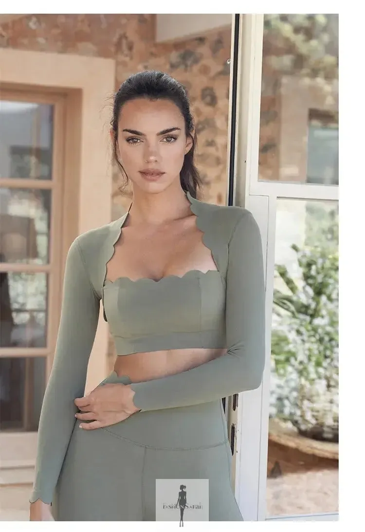 Square Neck Top and High Elastic Leggings