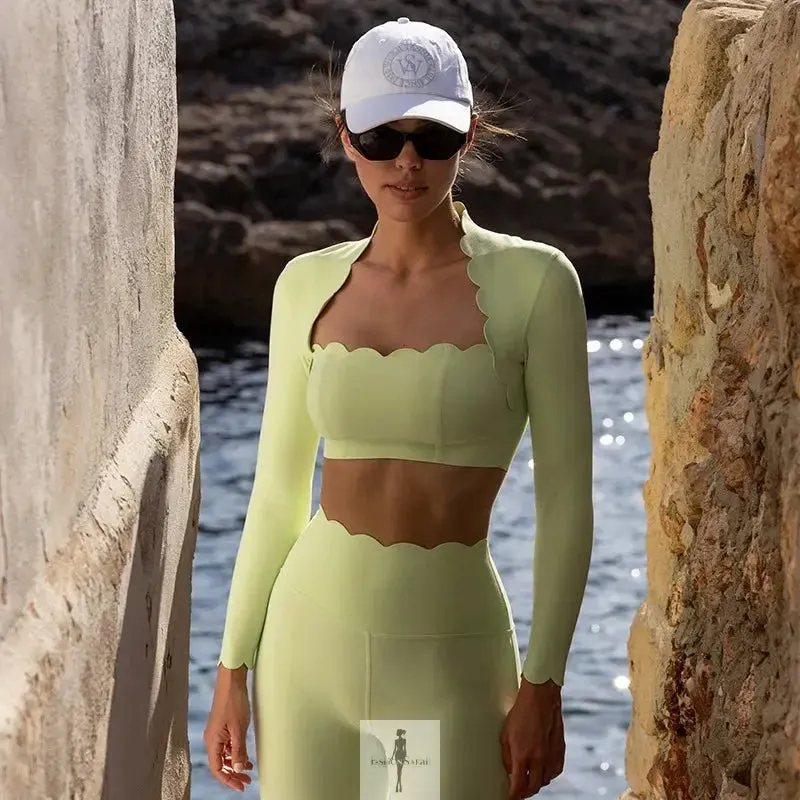 Square Neck Top and High Elastic Leggings