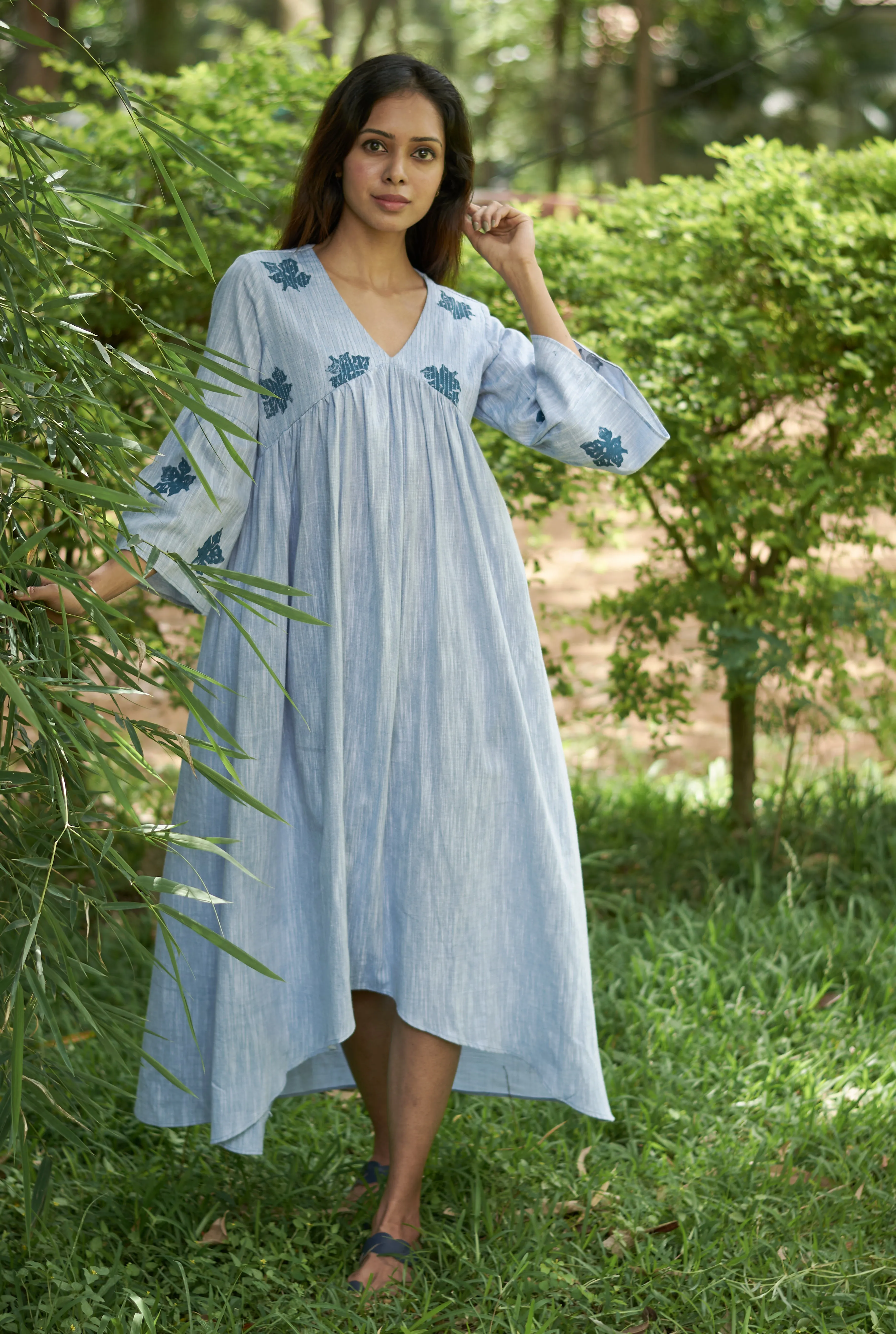 Stich Detailing Western Dress