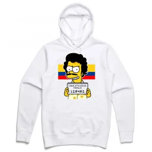 Streetwear on Demand ESCO BART BOOTLEG HOODIE WHITE