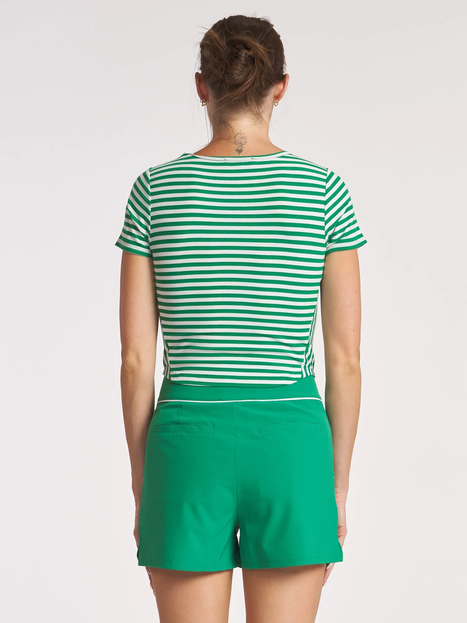 Stripe Crew Neck Tee