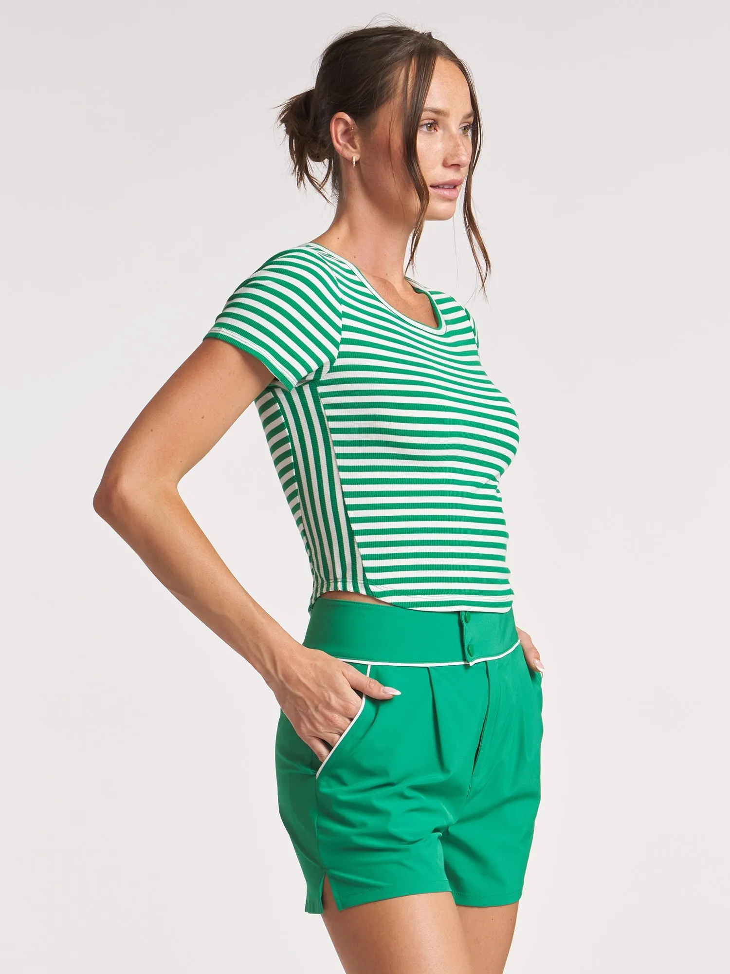 Stripe Crew Neck Tee