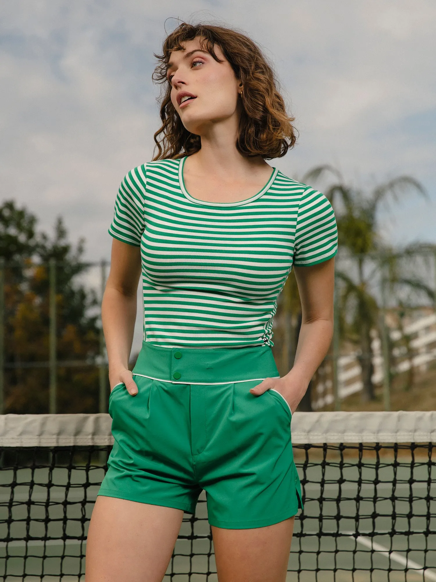 Stripe Crew Neck Tee