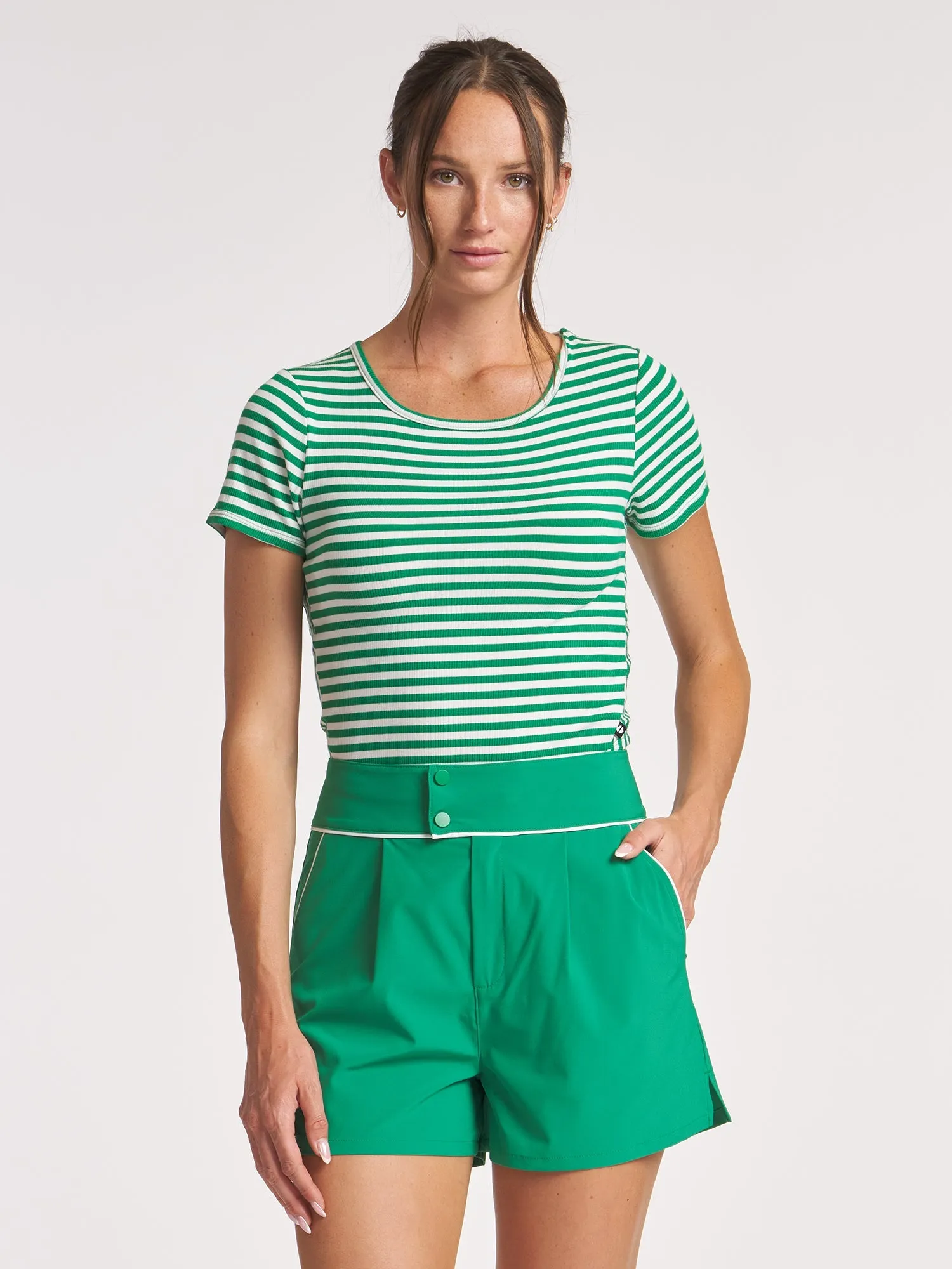 Stripe Crew Neck Tee
