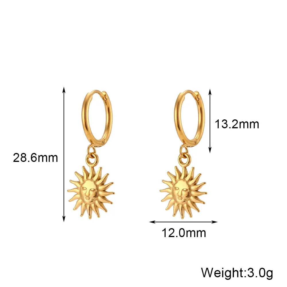 Sun Goddess Earrings - 18k Gold