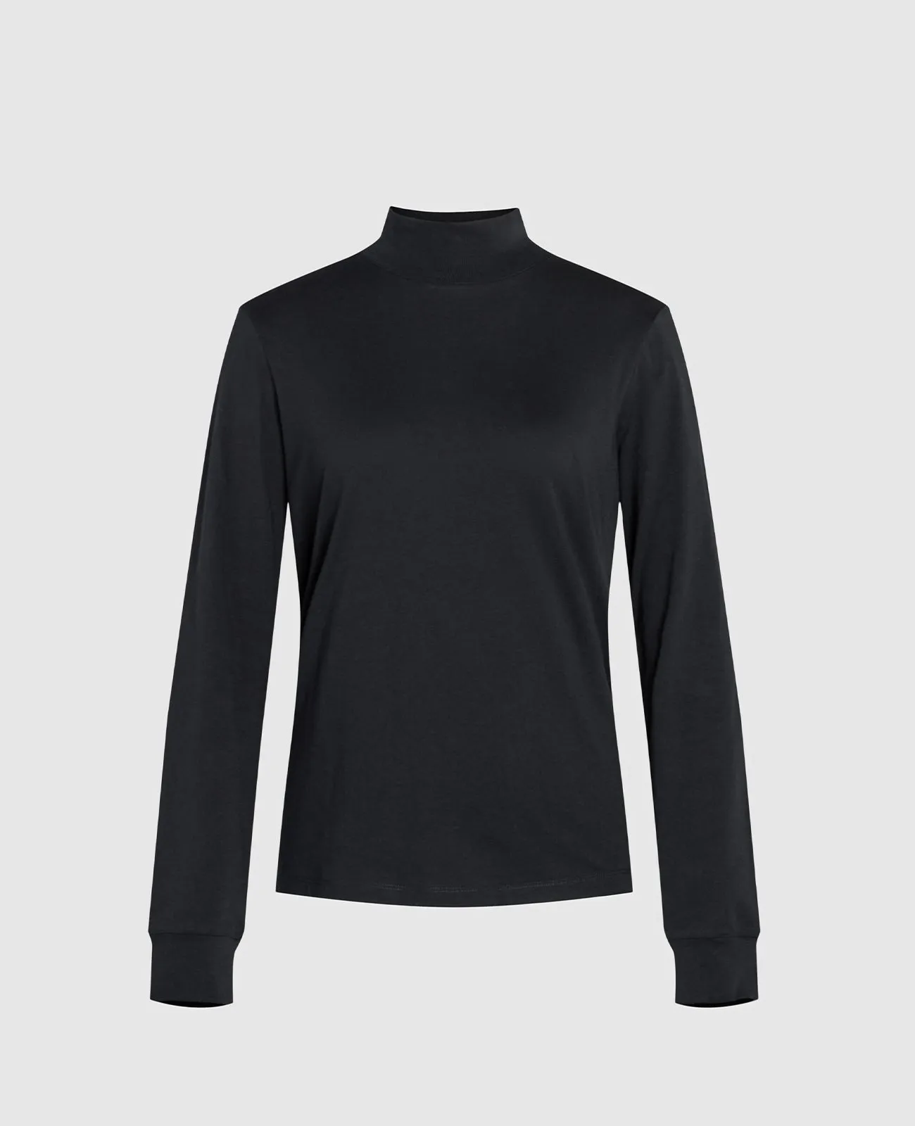 Supima High Neck Long Sleeve Tee
