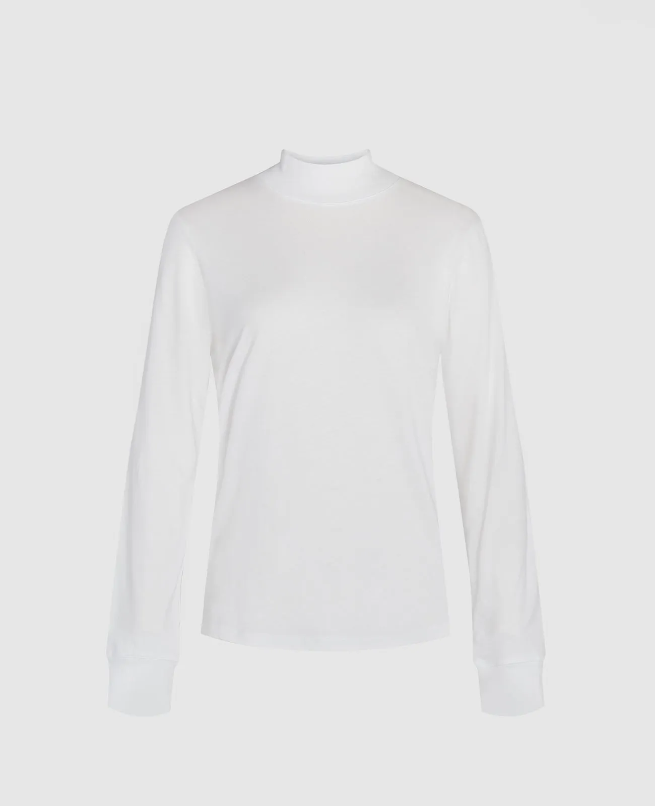Supima High Neck Long Sleeve Tee