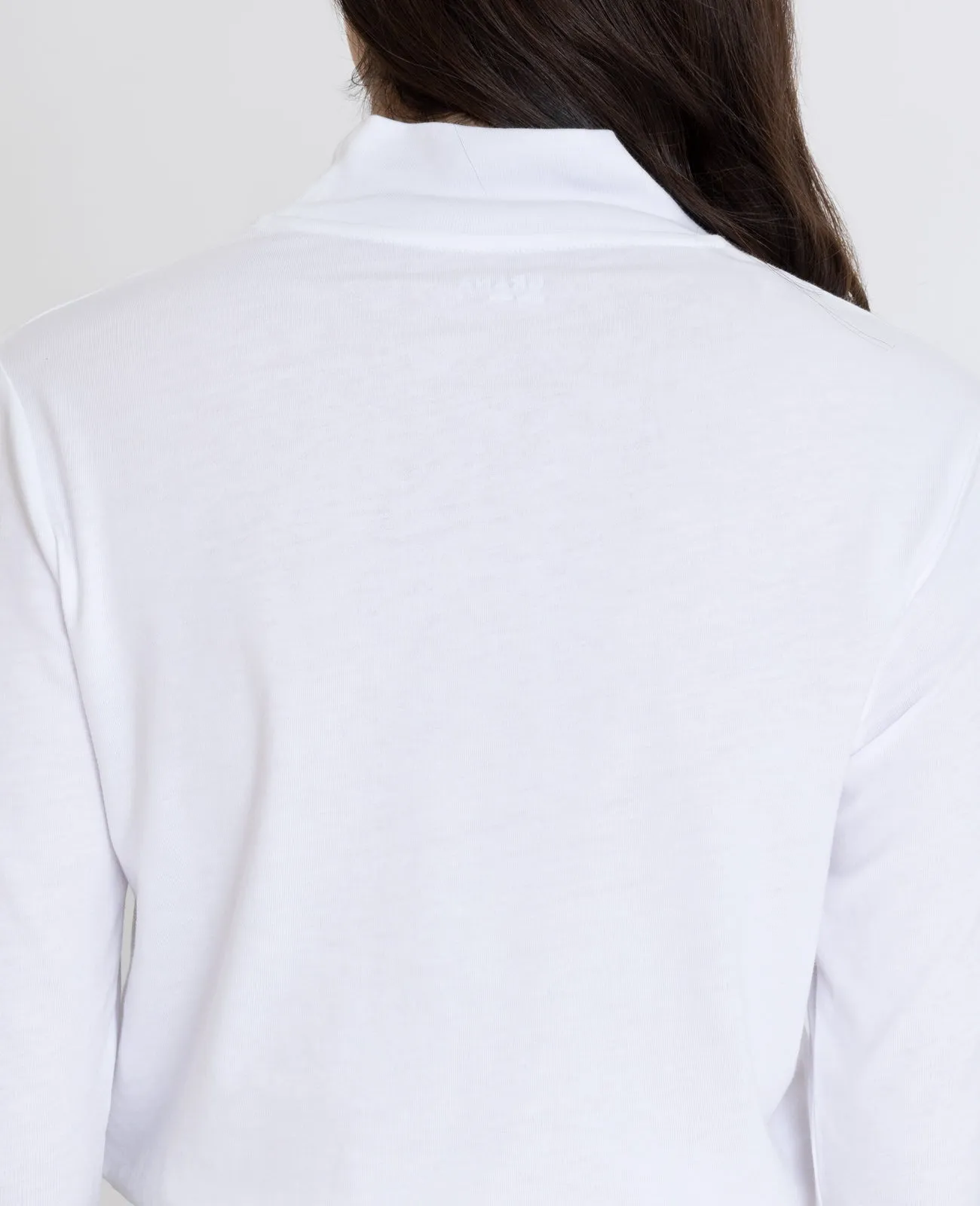 Supima High Neck Long Sleeve Tee