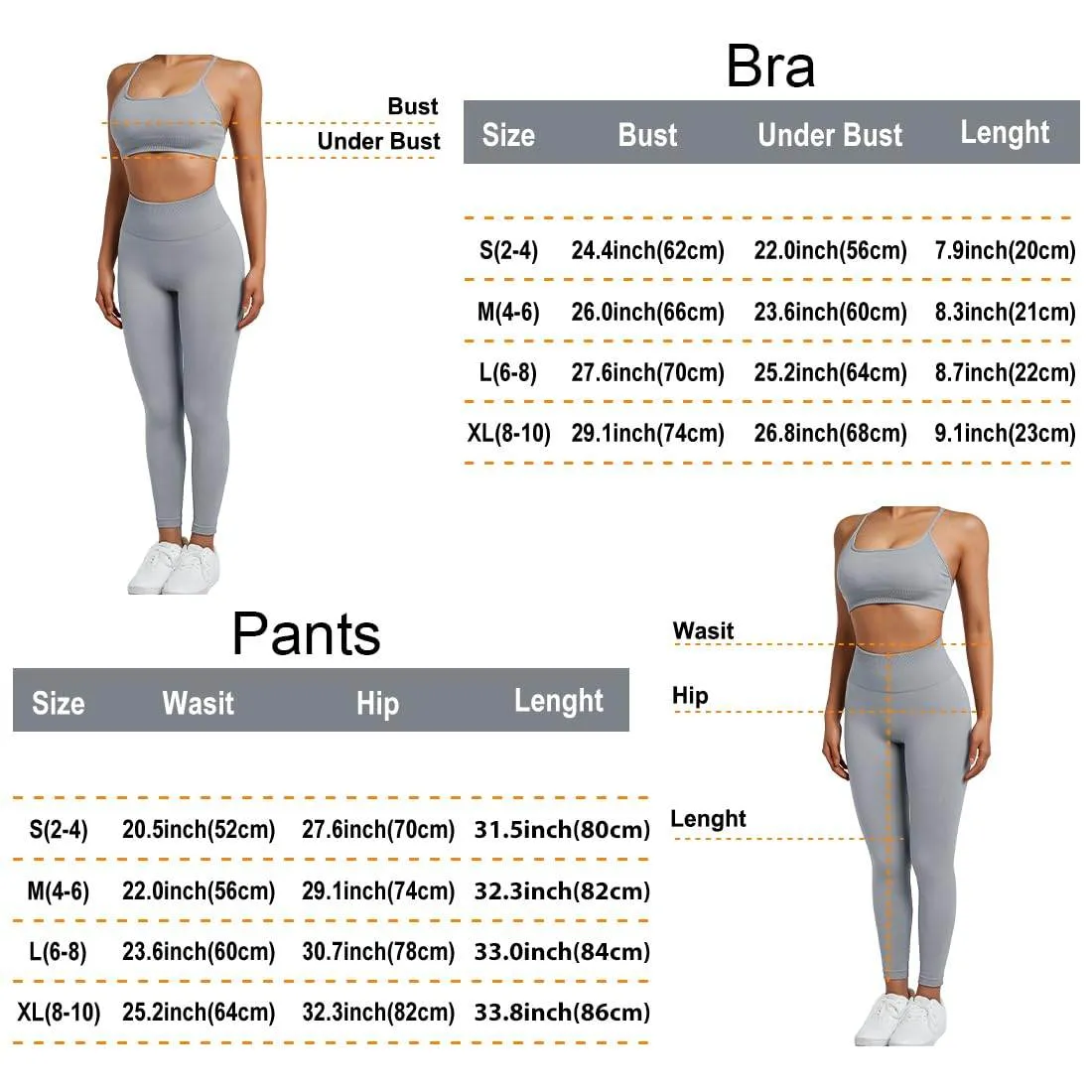 SUUKSESS Women Seamless 2 piece Workout Sets Strappy Padded Sports Bra Booty High Waisted Leggings Outfits (Deep Brown,S)