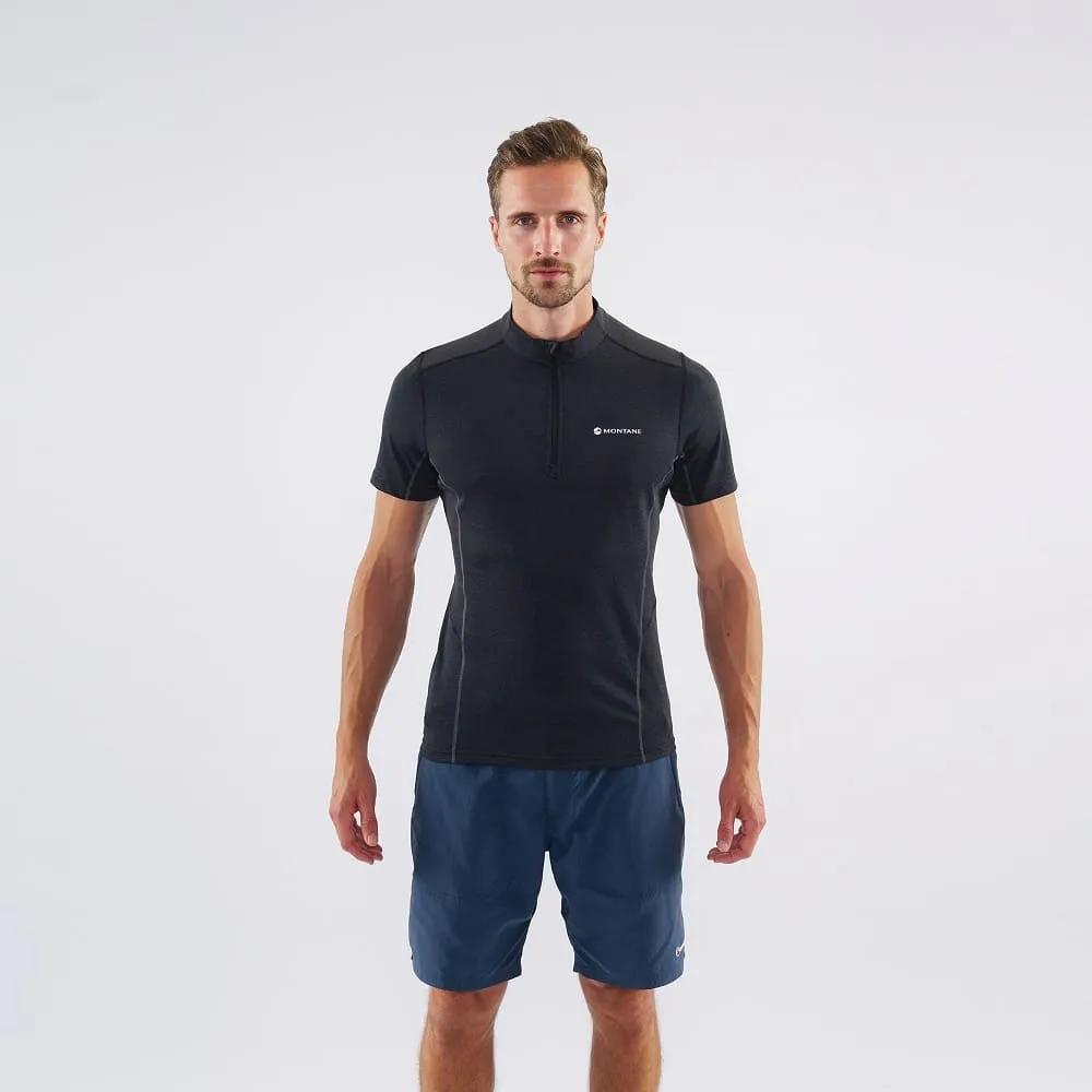 男裝短袖拉鍊快乾T恤 Men's Dart Zip T-Shirt