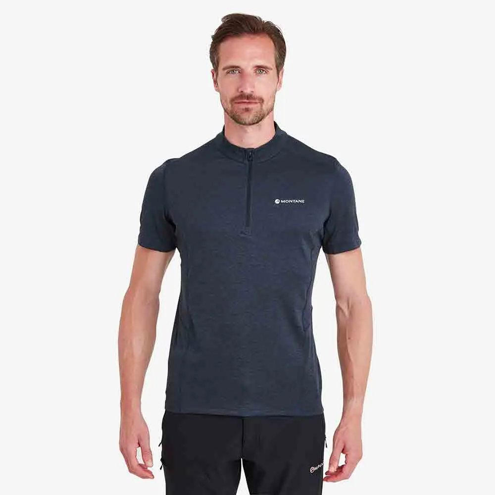男裝短袖拉鍊快乾T恤 Men's Dart Zip T-Shirt
