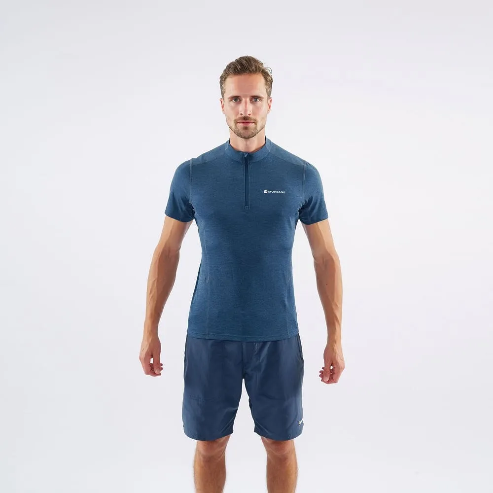 男裝短袖拉鍊快乾T恤 Men's Dart Zip T-Shirt
