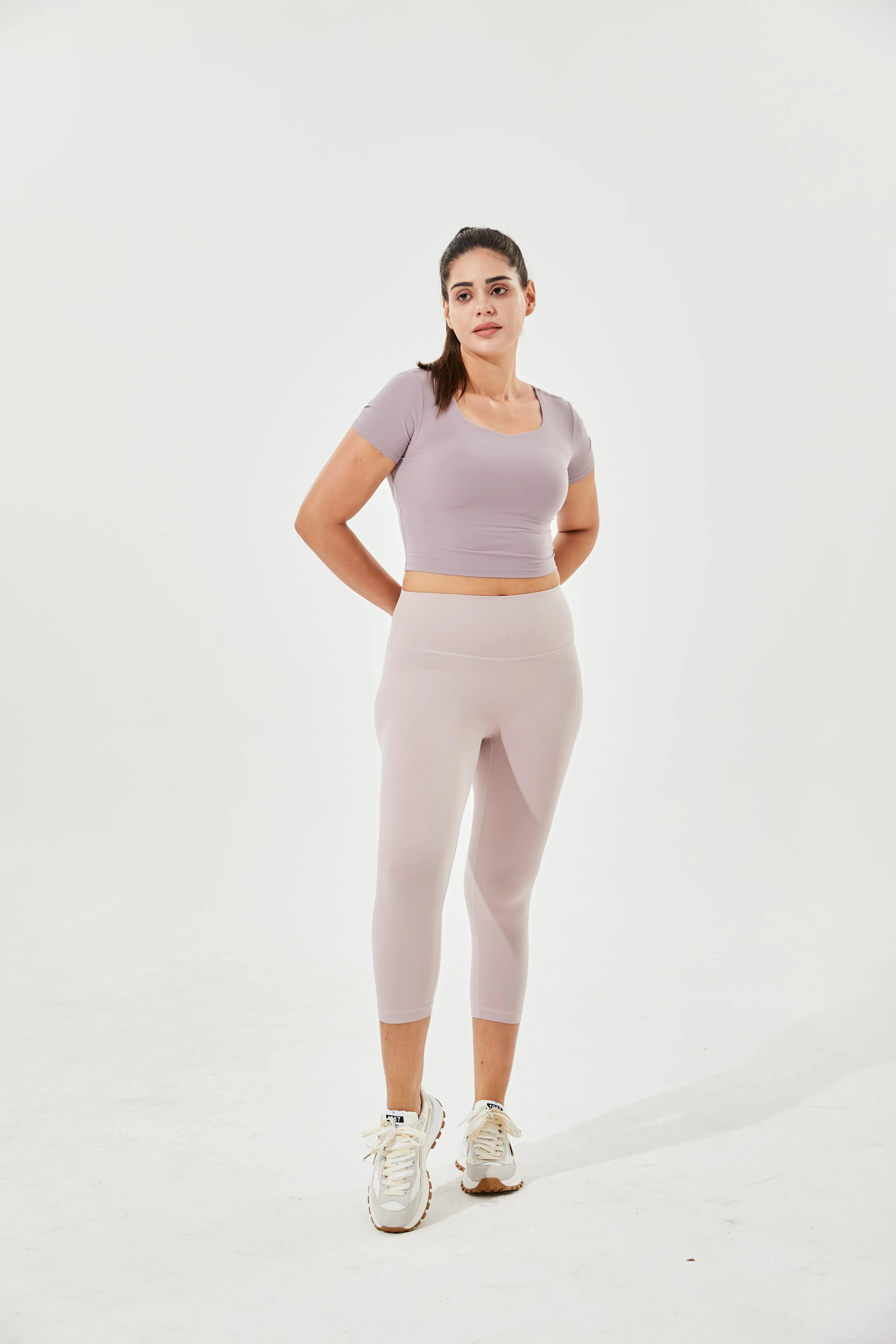 Tangs Display - High-Waist Buttery Soft Tummy Control 7/8 Ardor Camel-Toe Proof Everyday Leggings With Inner Pocket