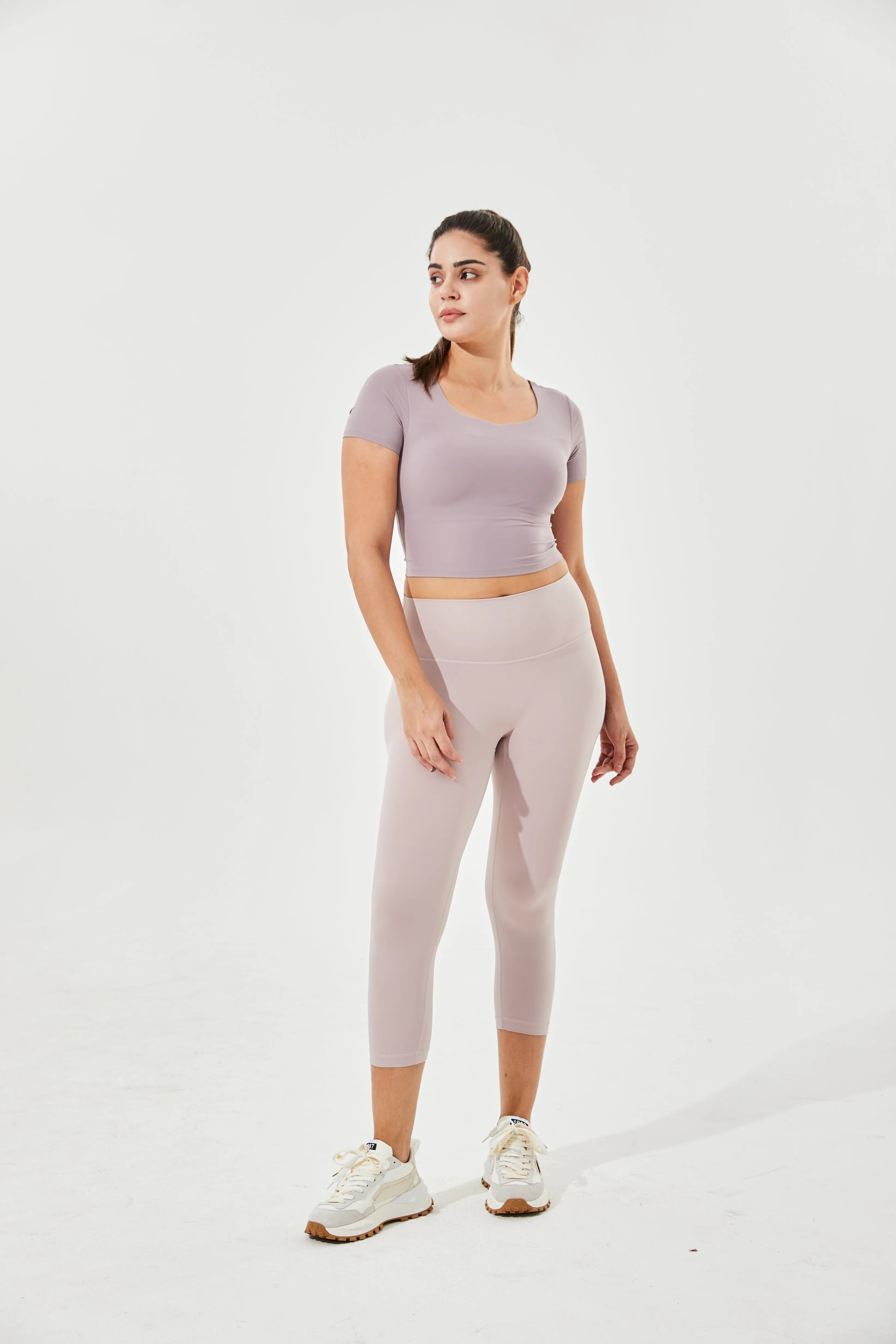 Tangs Display - High-Waist Buttery Soft Tummy Control 7/8 Ardor Camel-Toe Proof Everyday Leggings With Inner Pocket