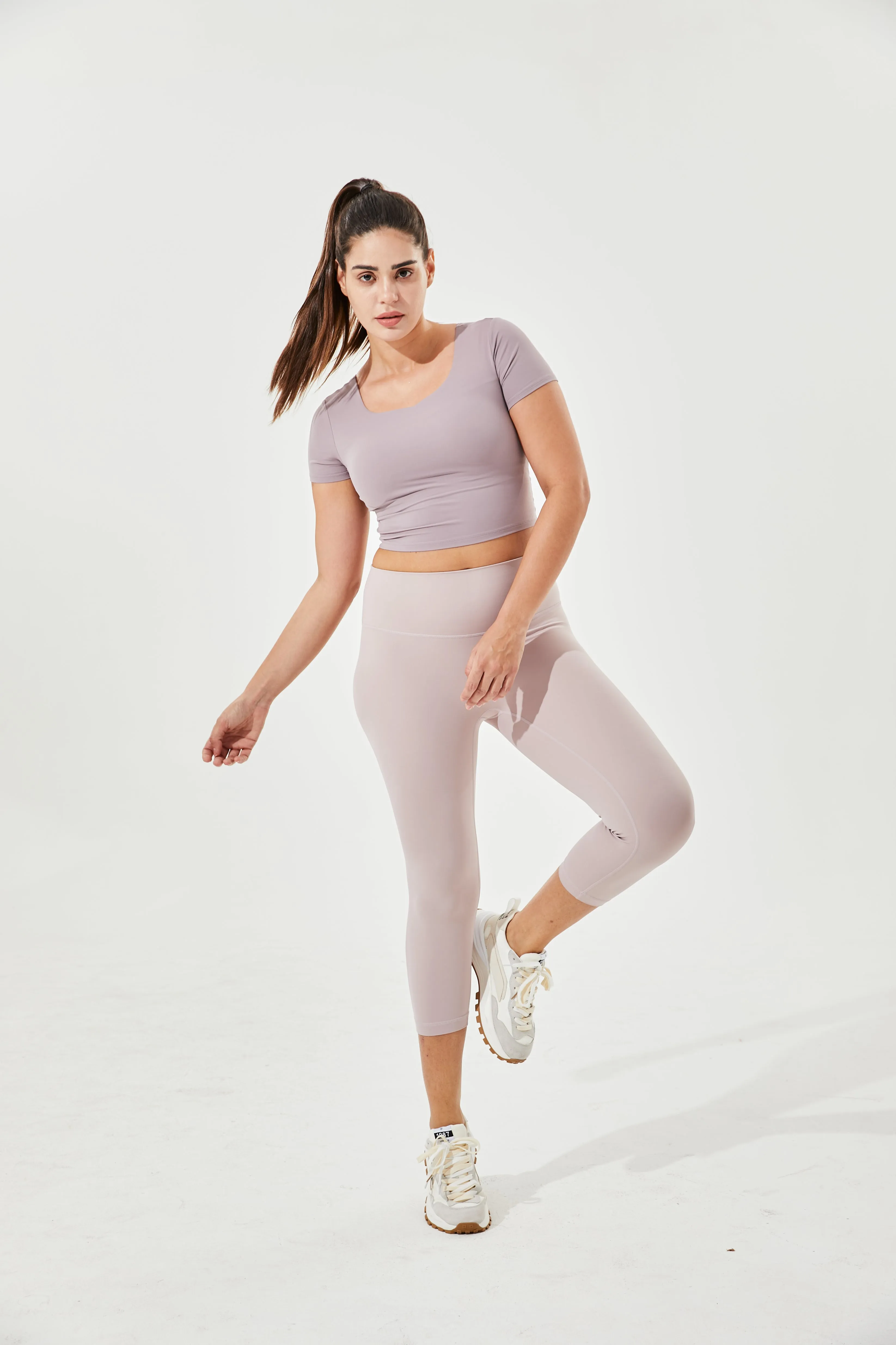 Tangs Display - High-Waist Buttery Soft Tummy Control 7/8 Ardor Camel-Toe Proof Everyday Leggings With Inner Pocket