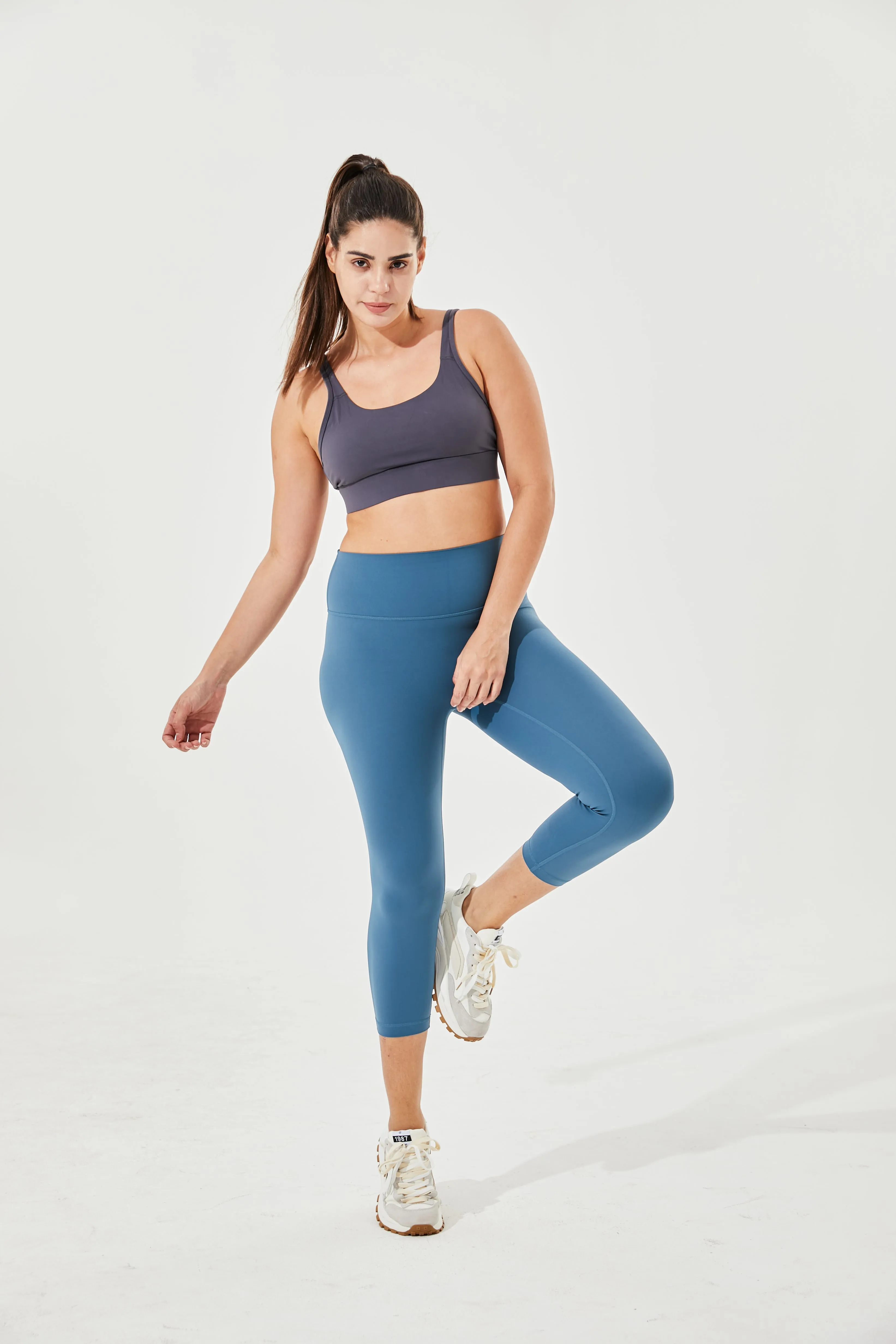Tangs Display - High-Waist Buttery Soft Tummy Control 7/8 Ardor Camel-Toe Proof Everyday Leggings With Inner Pocket