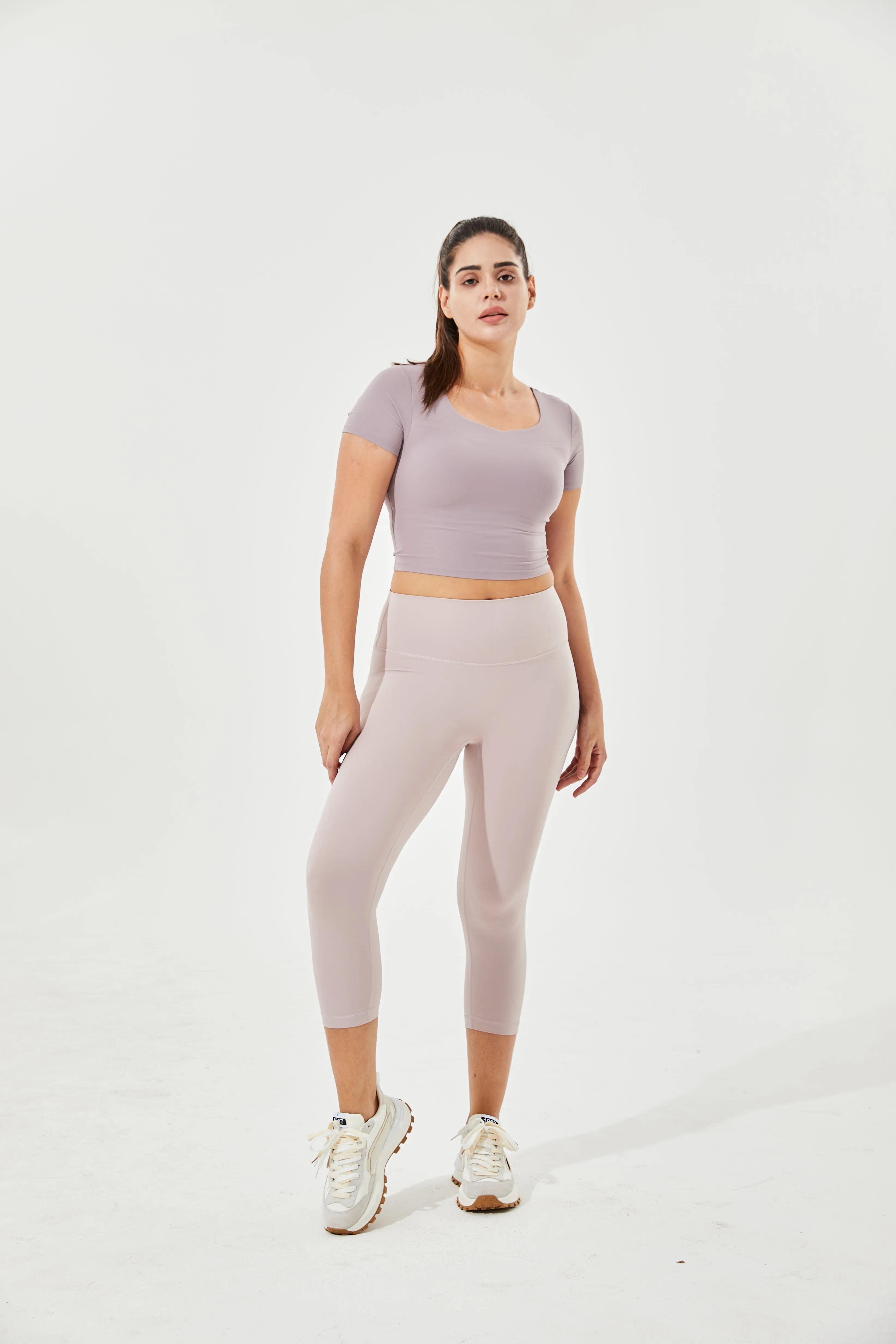 Tangs Display - High-Waist Buttery Soft Tummy Control 7/8 Ardor Camel-Toe Proof Everyday Leggings With Inner Pocket