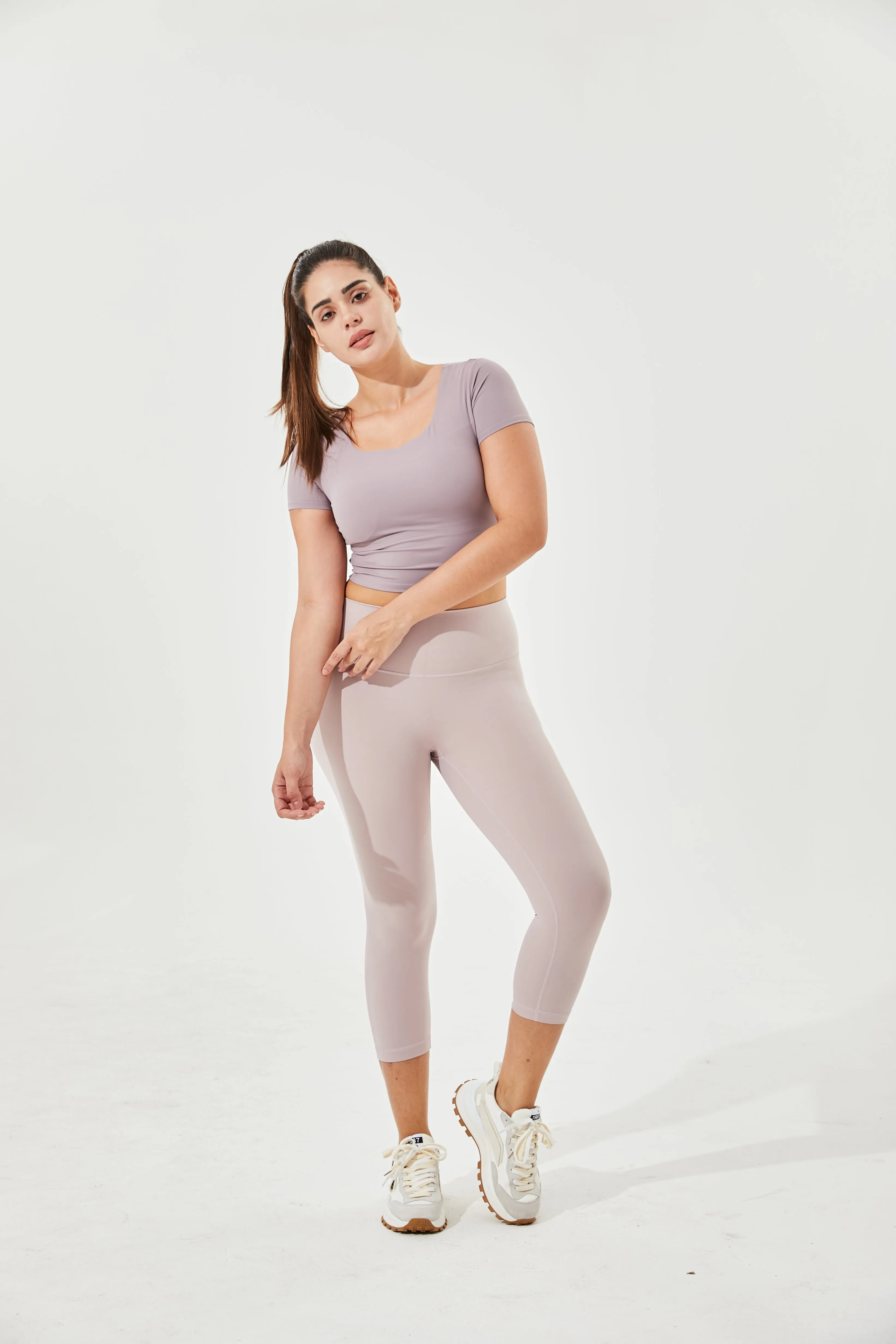 Tangs Display - High-Waist Buttery Soft Tummy Control 7/8 Ardor Camel-Toe Proof Everyday Leggings With Inner Pocket