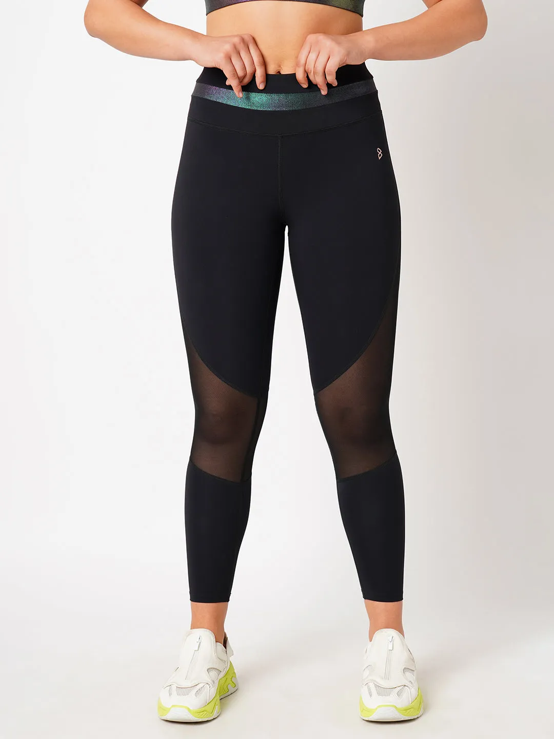 Tanya's One Step Ahead Black Holo Leggings