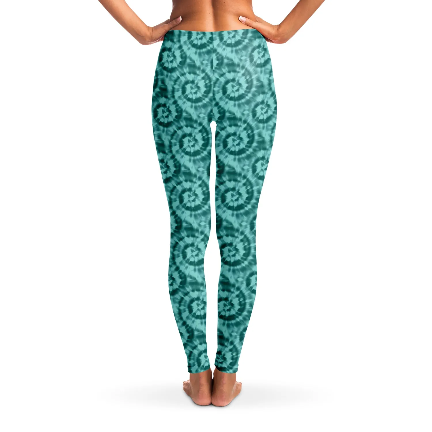 Teal Tie Dye Leggings XS - XL Squat Proof