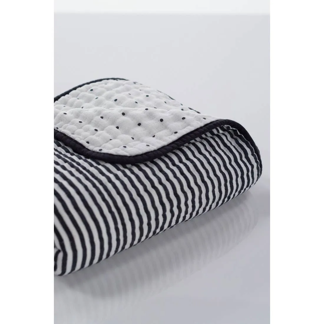 The 4 Layer Quilt - Reversible B W Stripe