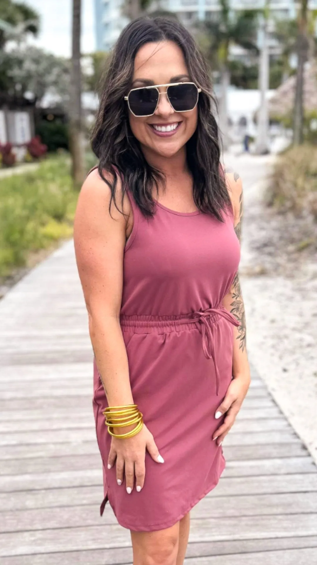 The Sophia Mauve Sky Everyday Tank Dress by Salty Wave **DEAL-FINAL SALE