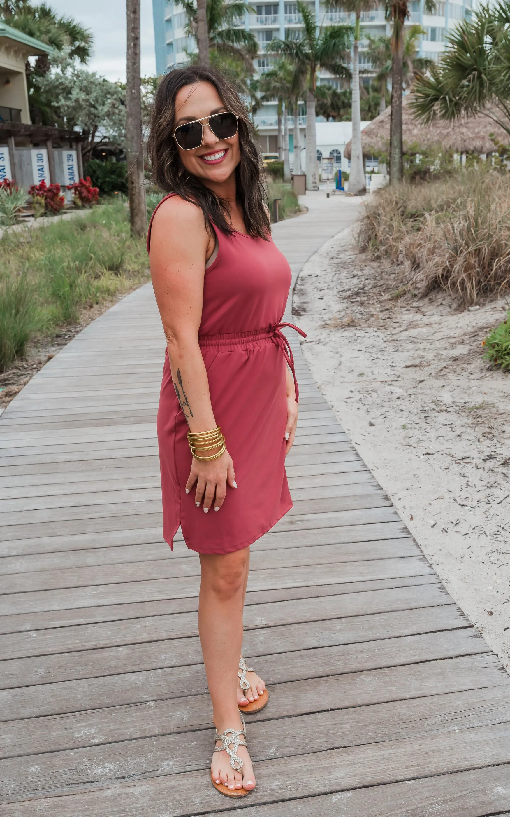 The Sophia Mauve Sky Everyday Tank Dress by Salty Wave **DEAL-FINAL SALE