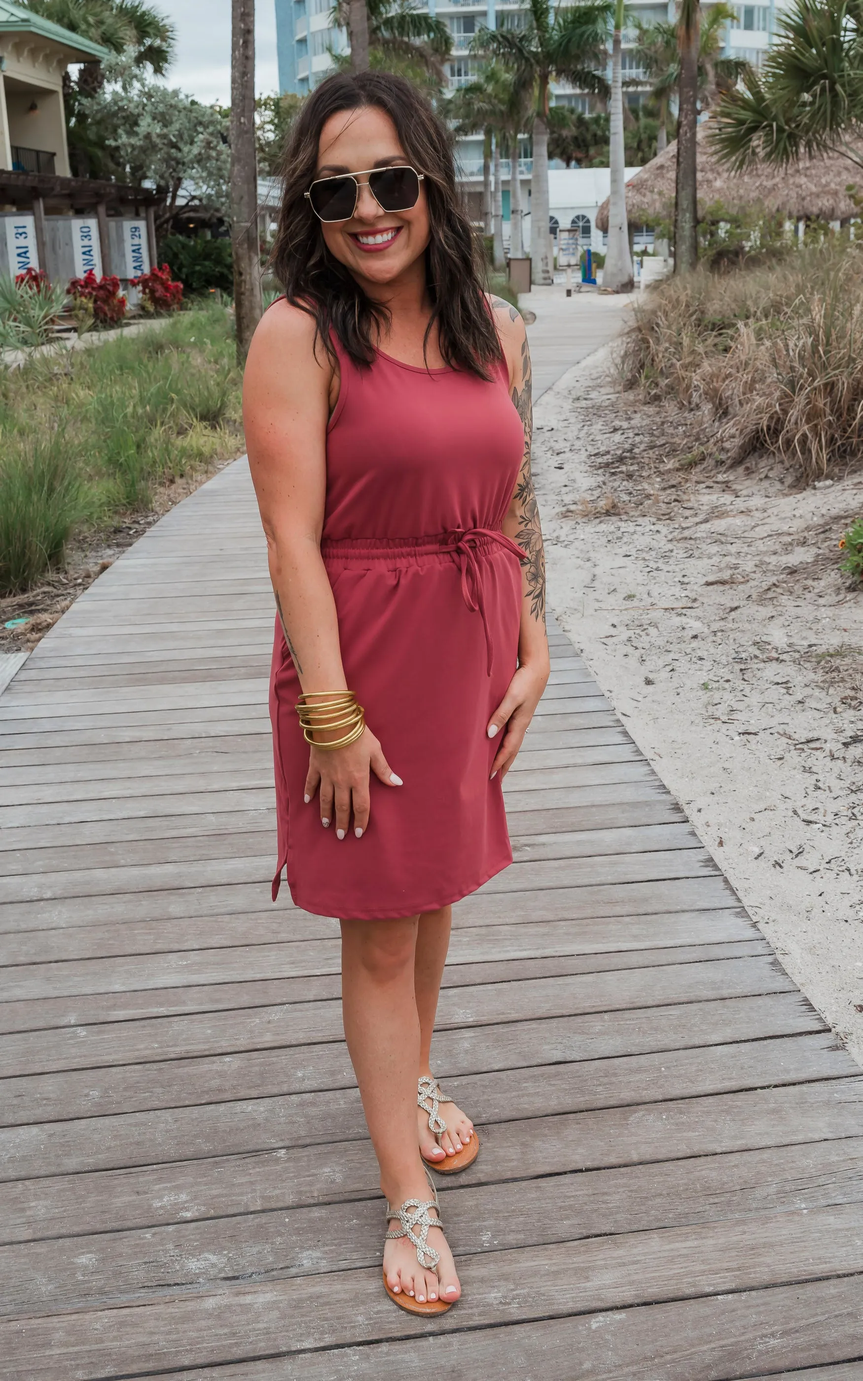 The Sophia Mauve Sky Everyday Tank Dress by Salty Wave **DEAL-FINAL SALE