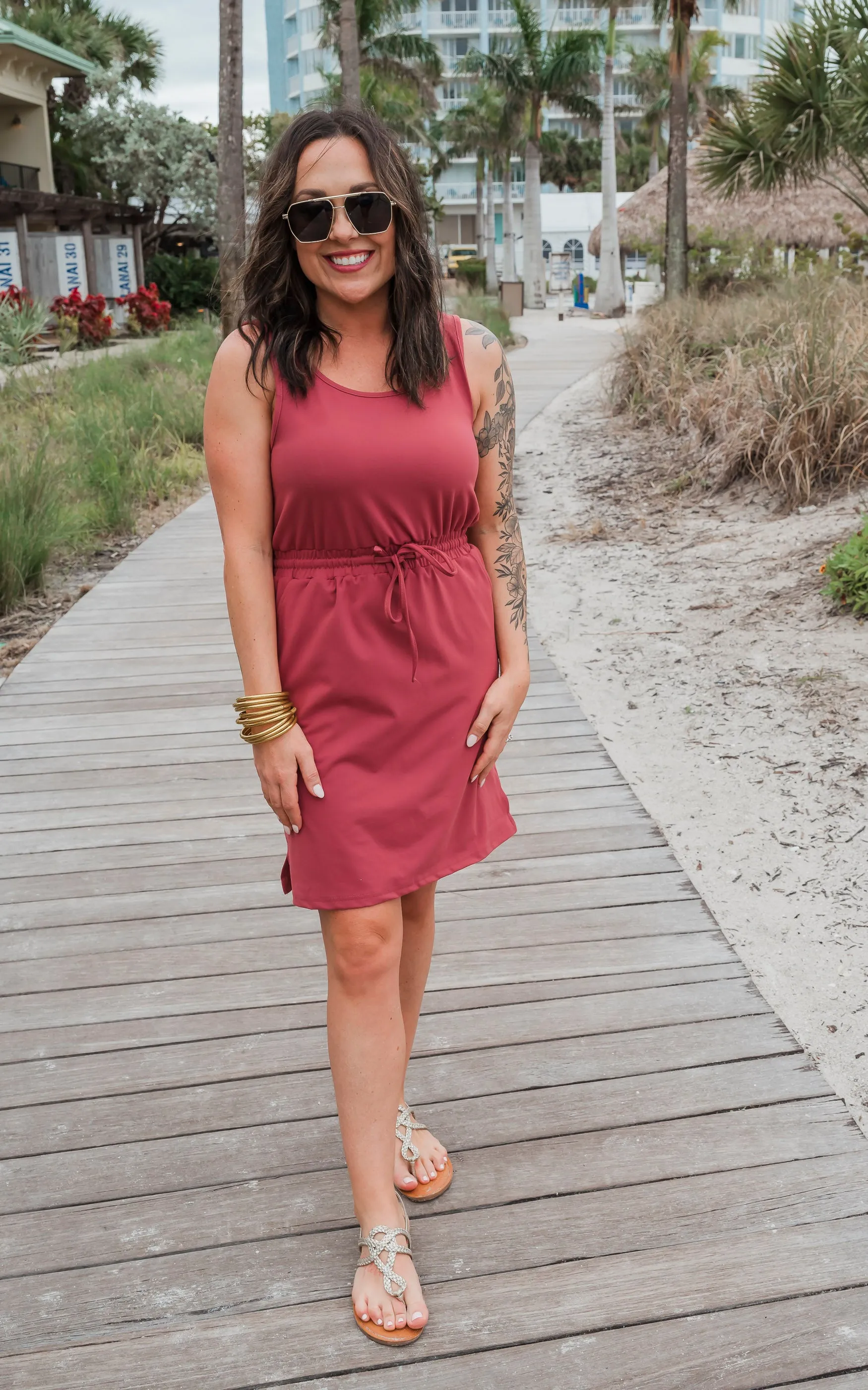 The Sophia Mauve Sky Everyday Tank Dress by Salty Wave **DEAL-FINAL SALE