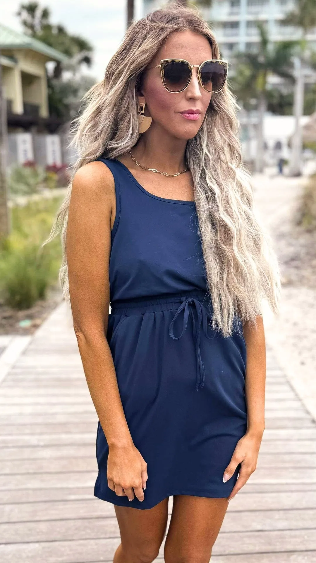 The Sophia Navy Everyday Tank Dress by Salty Wave*DEAL-FINAL SALE
