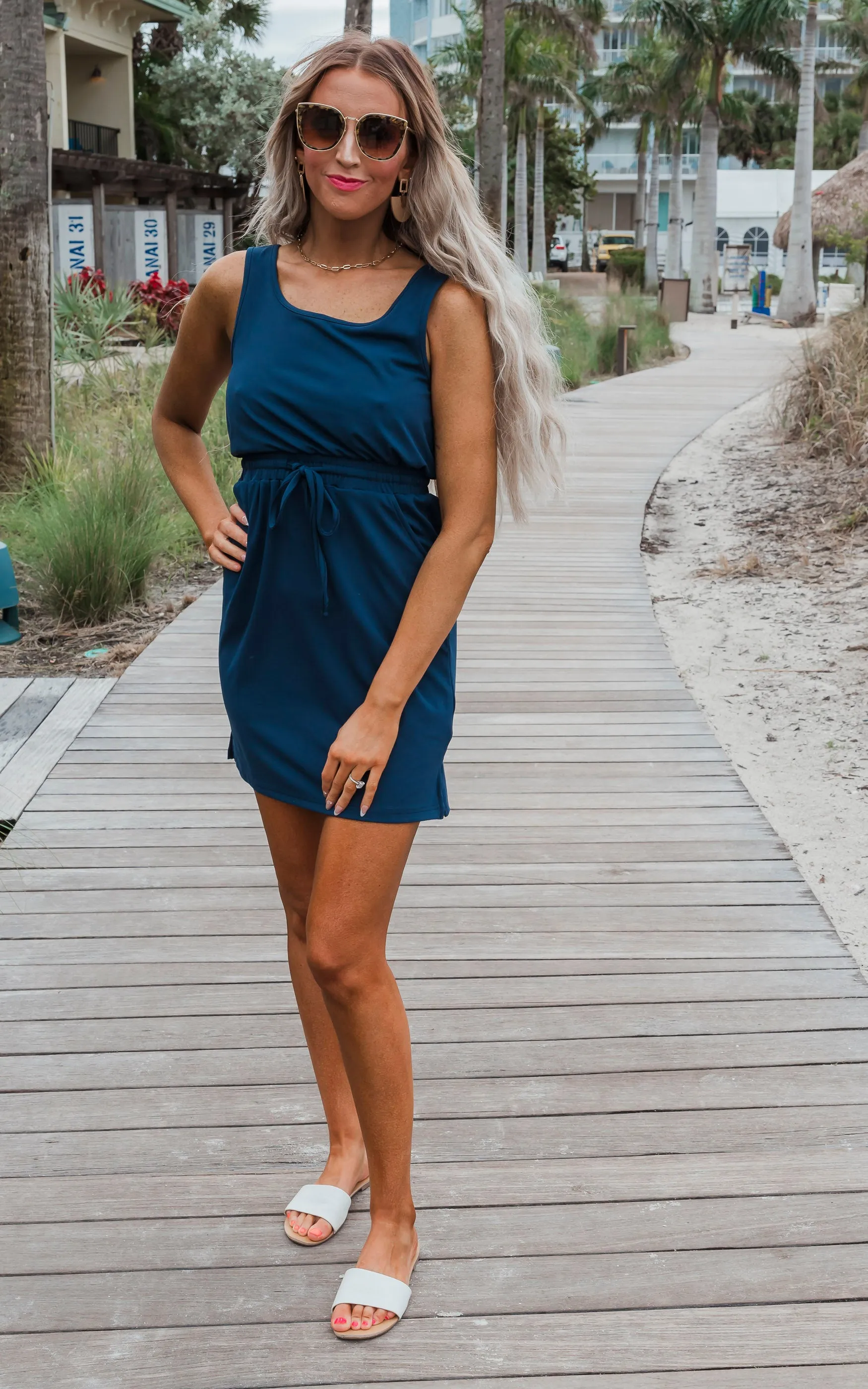 The Sophia Navy Everyday Tank Dress by Salty Wave*DEAL-FINAL SALE