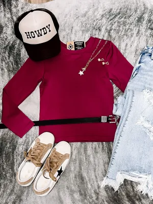 Thick Banded Long Sleeve Top