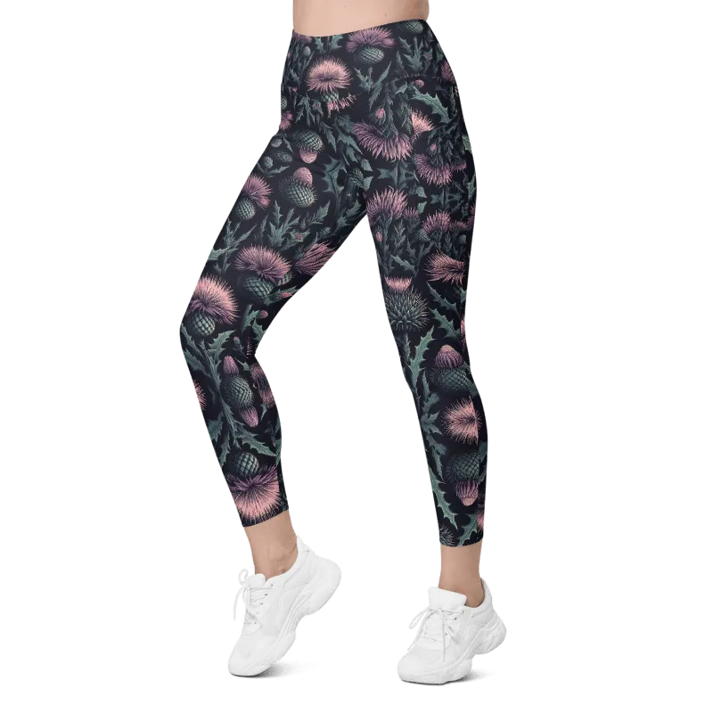 Thistle Bloom Leggings - Pockets