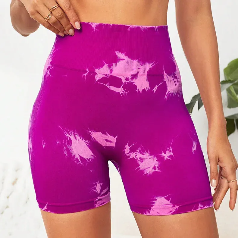 Tie Dye Marble Yoga Shorts