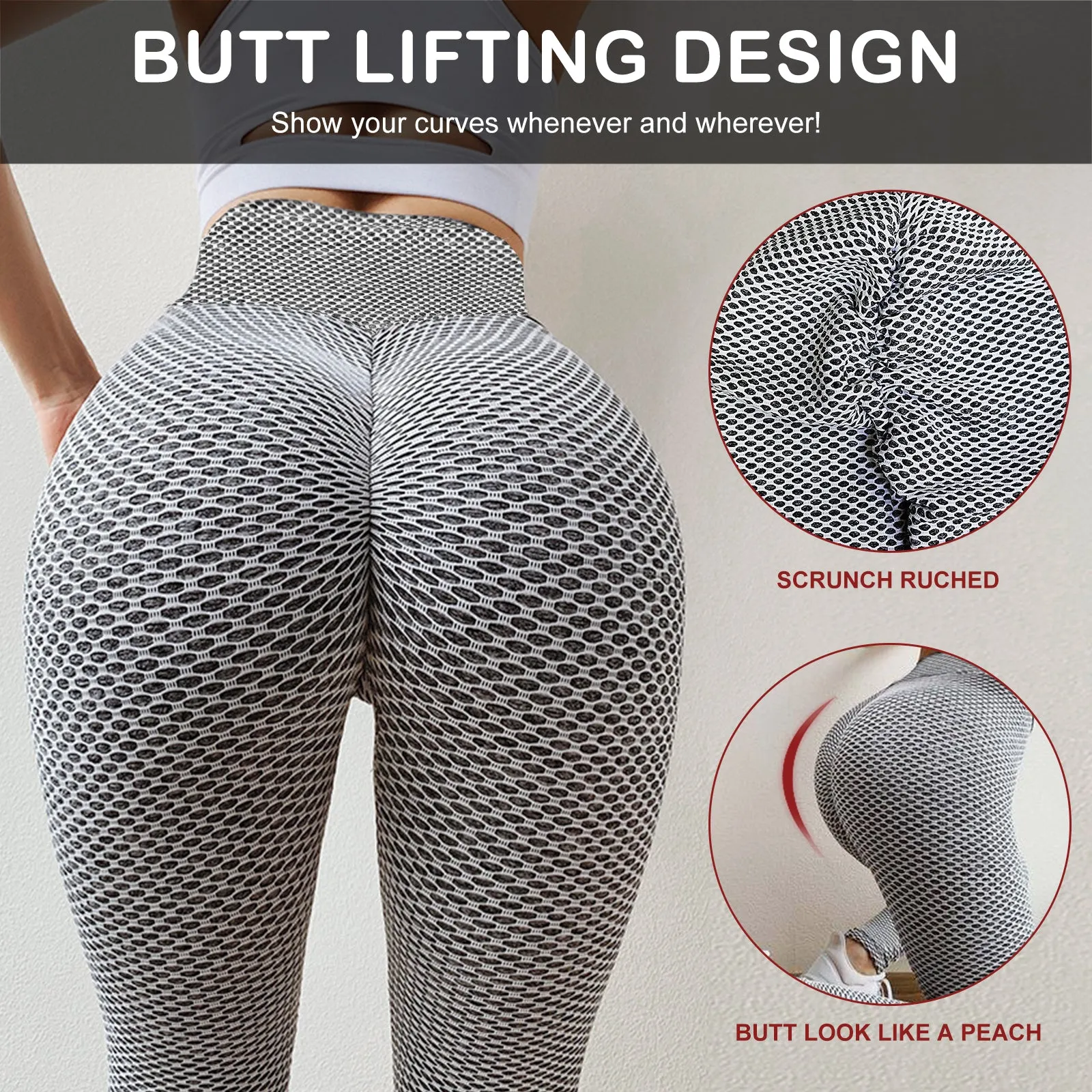 TIK Tok Leggings Women Butt Lifting Workout Tights Plus Size