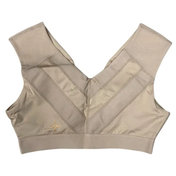 Tommie Copper Zip Up Shoulder Support Bra Nude XL, NWT