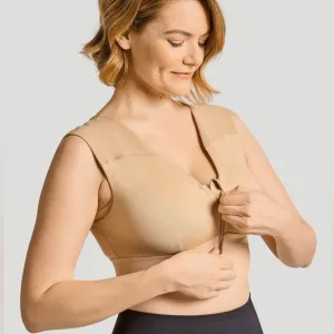 Tommie Copper Zip Up Shoulder Support Bra Nude XL, NWT