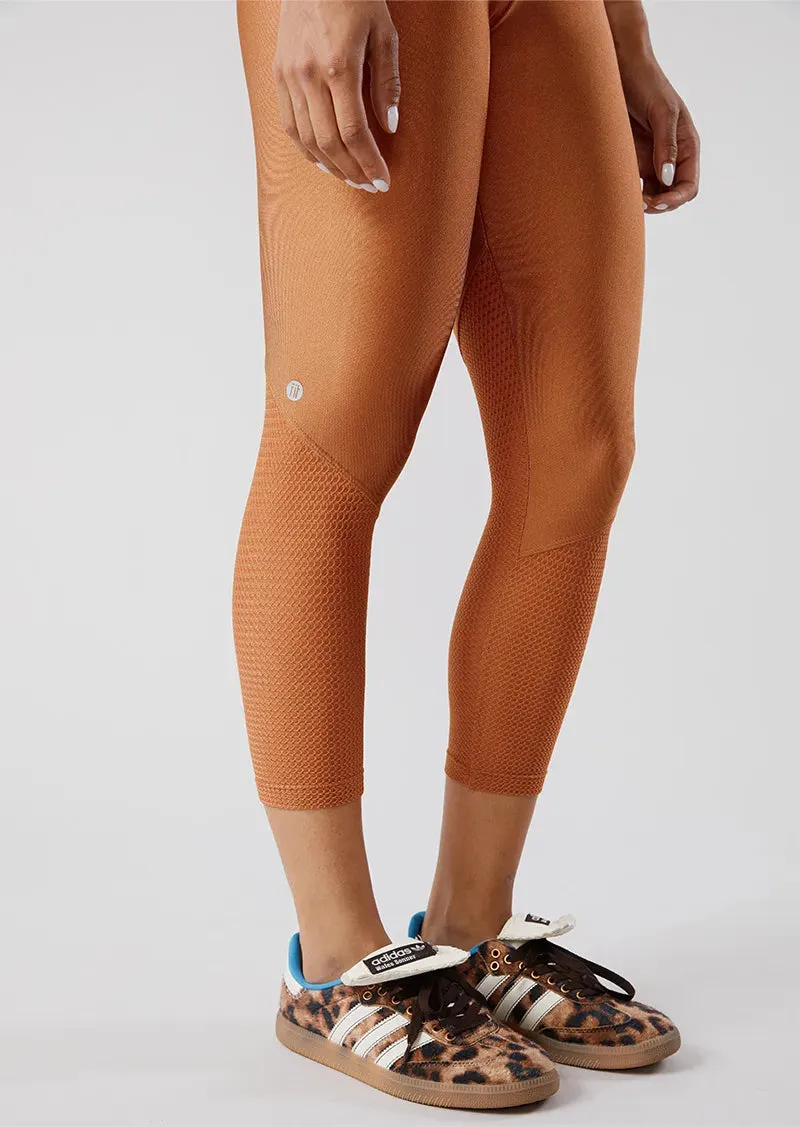 TOUCH HIGH-WAISTED MID-CALF LEGGING BRANDY